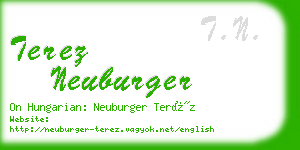 terez neuburger business card